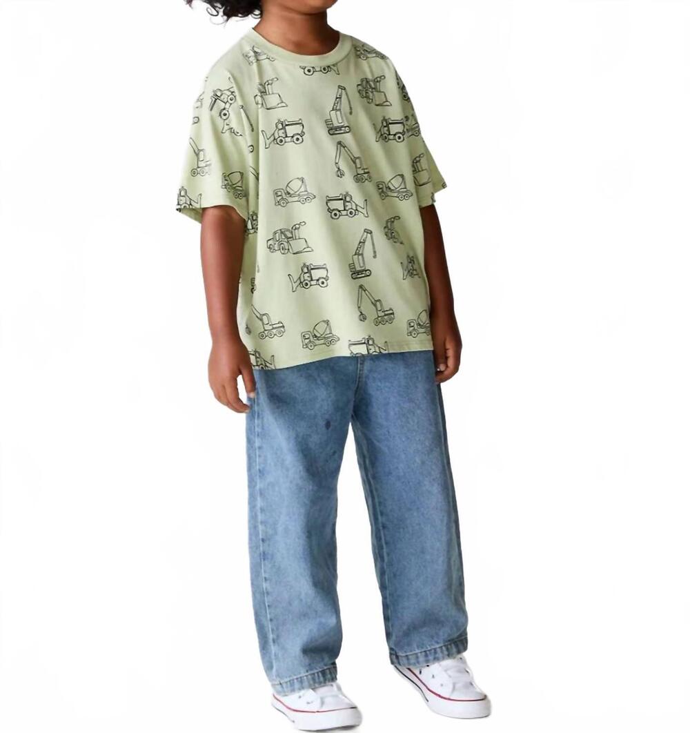 NEW CHASER plankton construction time jersey tee in green